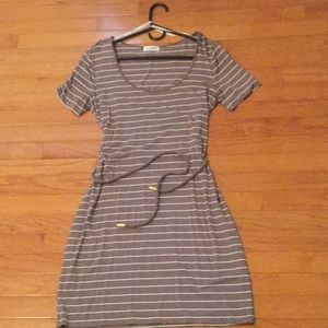 Calvin Klein striped T-Shirt dress.